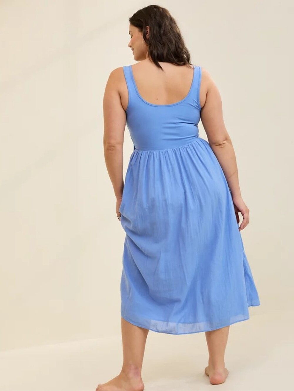 American eagle Aerie At The Barre Bow Dress in the shade "Dream Blue L NWT - Picture 4 of 7